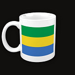 Gabon Flag Map Classic Mug