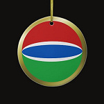 Gambia Fisheye Flag Ornament