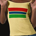Gambia Flag Map Spaghetti Top