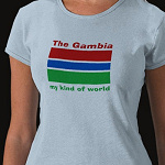 Gambia Flag Map Text Ladies Baby Doll