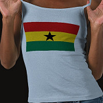 Ghana Flag Map Spaghetti Top