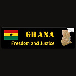 Ghana Flag Map Text Bumper Sticker