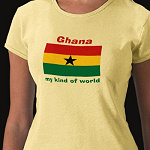 Ghana Flag Map Text Ladies Baby Doll