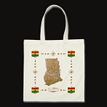 Ghana Map Flag Border Bag