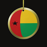 Guinea Bissau Fisheye Flag Ornament