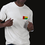 Guinea Bissau Flag Map Basic T-Shirt