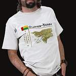 Guinea Bissau Flag Map Title Basic T-Shirt