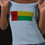 Guinea Bissau Flag Map Spaghetti Top
