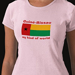 Guinea Bissau Flag Map Text Ladies Baby Doll