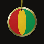 Guinea Conakry Fisheye Flag Ornament