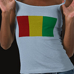 Guinea Conakry Flag Map Spaghetti Top