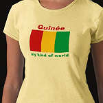 Guinea Conakry Flag Map Text Ladies Baby Doll