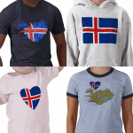 Icelandic FlagAndMap T-shirts