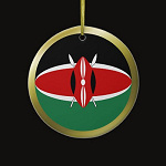 Kenya Fisheye Flag Ornament