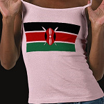 Kenya Flag Map Spaghetti Top