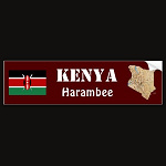 Kenya Flag Map Text Bumper Sticker
