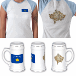 Kosovo Flag plus Map Design