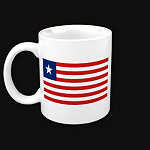 Liberia Flag Map Classic Mug