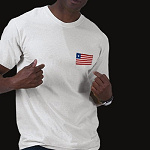Liberia Flag Map Basic T-Shirt