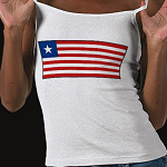 Liberia Flag Map Spaghetti Top