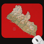 Liberia Map Mousepad