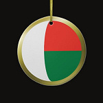 Madagascar Fisheye Flag Ornament