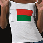 Madagascar Flag Map Spaghetti Top