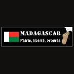 Madagascar Flag Map Text Bumper Sticker