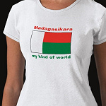 Madagascar Flag Map Text Ladies Baby Doll