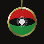 Malawi Fisheye Flag Ornament