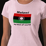 Malawi Flag Map Text Ladies Baby Doll