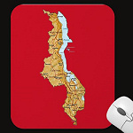 Malawi Map Mousepad