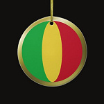Mali Fisheye Flag Ornament