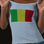 Mali Flag Map Spaghetti Top