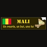 Mali Flag Map Text Bumper Sticker