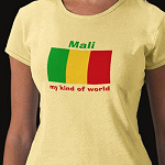 Mali Flag Map Text Ladies Baby Doll