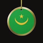 Mauritania Fisheye Flag Ornament