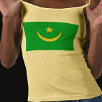 Mauritania Flag Map Spaghetti Top