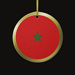 Morocco Fisheye Flag Ornament