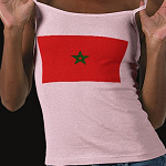 Morocco Flag Map Spaghetti Top