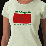 Morocco Flag Map Text Ladies Baby Doll