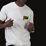 Mozambique Flag Map Basic T-Shirt