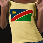 Namibia Flag Map Spaghetti Top