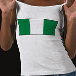 Nigeria Flag Map Spaghetti Top