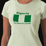 Nigeria Flag Map Text Ladies Baby Doll