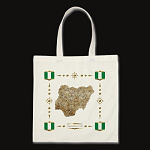 Nigeria Map Flag Border Bag