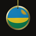 Rwanda Fisheye Flag Ornament