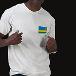 Rwanda Flag Map Basic T-Shirt