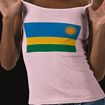 Rwanda Flag Map Spaghetti Top