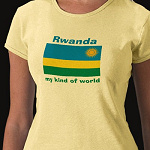 Rwanda Flag Map Text Ladies Baby Doll